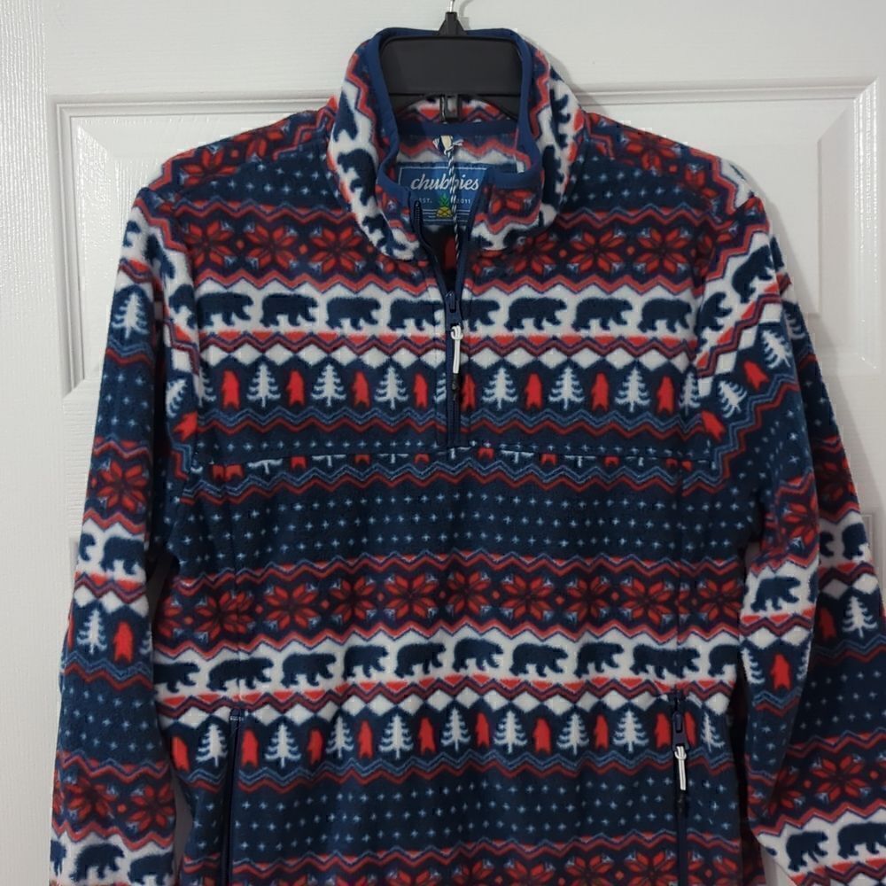 Chubbies The Bearly Wild Quarter-Zip Pullover. Men's Large. NWT